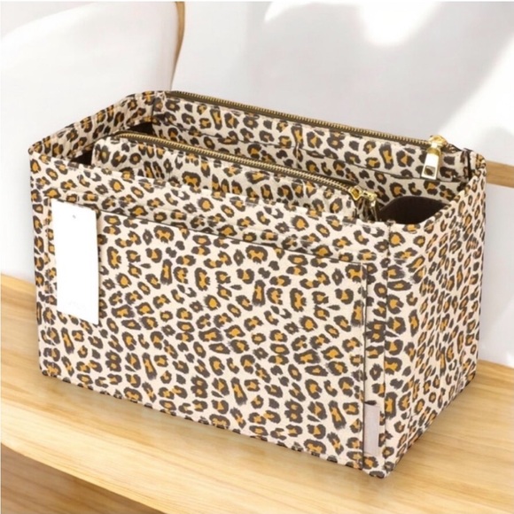 Handbags - Upgraded Satin Leopard ~ Organizer/Shaper/Protector w/ Cupholder! Size: LARGE